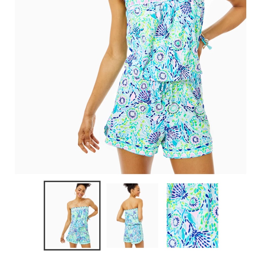 Lilly Pulitzer Vibrant Blue and Green Jumpsuit